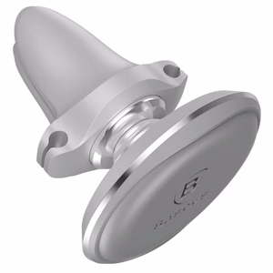 Sidabrinis Baseus Magnetic Air Vent magnetinis automobilinis laikiklis su kabelių spaustukais