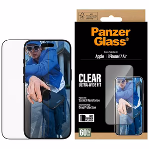 PanzerGlass Ultra-Wide Fit EasyAligner Tempered Glass for iPhone Air