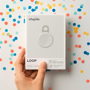 Chipolo LOOP – įkraunamas Bluetooth sekiklis su silikoniniu kilpeliu iOS & Android, Chalk
