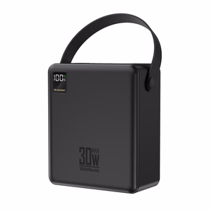 Wozinsky W8-B 100000mAh 30W Powerbank 2xUSB-A and 2xUSB-C with Flashlight - Black