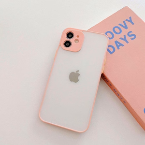 Milky dėklas silikoninis lankstus permatomas dėklas Samsung Galaxy A42 5G rožinis