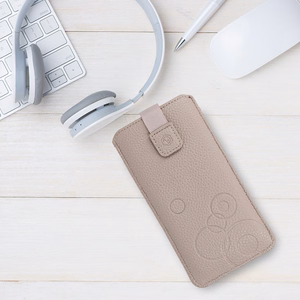 WONDER Deko Pouch чехол (размер XXL) для Samsung S25 Ultra/S24 Ultra/M35/M23/A16 5G/Xiaomi Redmi 14C капучино