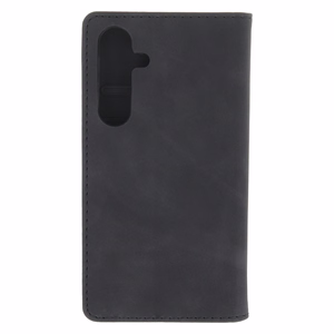 Išmanusis Suede dėklas for Samsung Galaxy S25 juodas