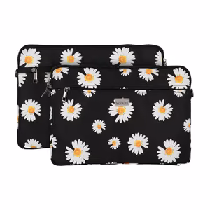 Wonder Sleeve Laptop 17 inches Black Daisies