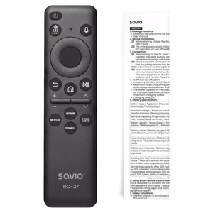 SAVIO RC-27 Universalus/pakaitinis nuotolinio valdymo pultas SAMSUNG televizoriui – SMART TV