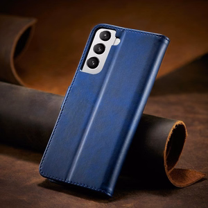 Elegantiškas magnetinis dėklas Flip Cover Samsung Galaxy S22+ (S22 Plus) mėlynas