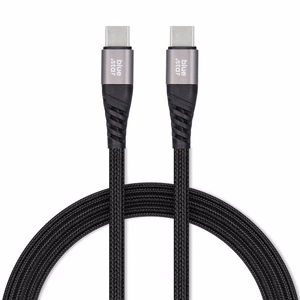 Кабель USB C to USB C Blue Star 3A 60W PD QC4.0 в оплётке 1,2 m TFK-DC-003 чёрный