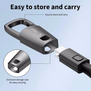 Кабель Tech-Protect Ultraboost DNA с брелоком USB-C PD 60W 3A - серый