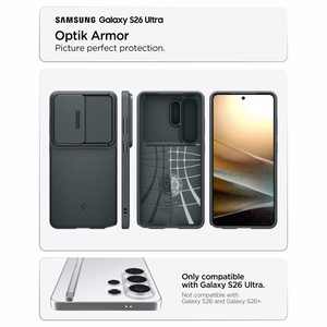 Spigen Optik Armor Чехол для Samsung Galaxy S26 Ultra - зелёный