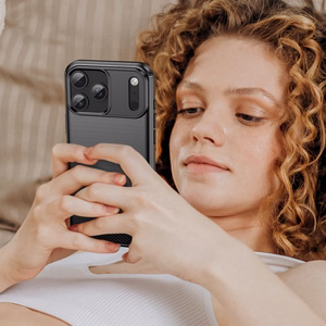 Anglies dėklas iPhone 17 Pro Max - juodas