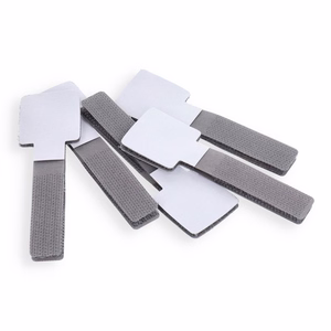 Blue Star PJ-COZ413 self-adhesive hook-and-loop cable ties – grey, 10 pcs.
