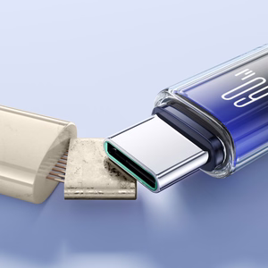 Кабель Joyroom S-A42 Crystal-Clear Series 60W USB-C - USB-C 1,2 м - чёрный