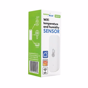 GreenBlue WiFi Temperature and Humidity Sensor, Android/iOS/Alexa/Google Home, 3.0V DC, LR03x2, GB737