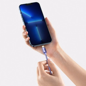 Baseus kabelis Crystal Shine USB-C - Lightning 1,2 m 20W violetinis