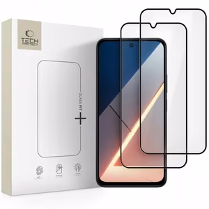 Tech-Protect Glass Fit+ закалённое стекло 2 шт. для Xiaomi Poco M7 - чёрный