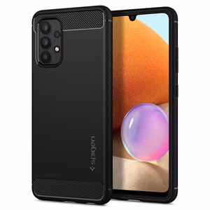 Spigen Rugged Armor dėklas Samsung Galaxy A52 / A52S - matinė juoda