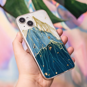 Gold Glam dėklas telefonui iPhone 15 6,1" kalnas