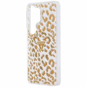 Guess чехол IML Leopard Print Triangle MagSafe для Samsung Galaxy S26 Ultra коричневый