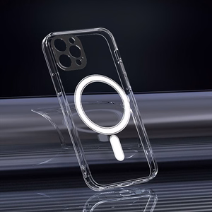 Anti Shock 1,5 mm Magnetinis dėklas telefonui iPhone 15 Plus 6,7" skaidrus kameros apsauga