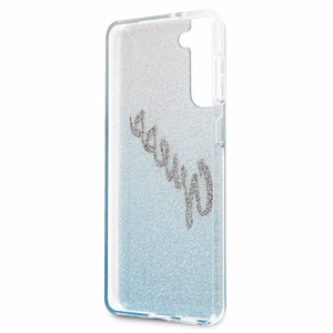 Guess GUHCS21MPCUGLSBL S21+ G996 mėlynas/mėlynas kietas dėklas Blizgus Gradientas Script