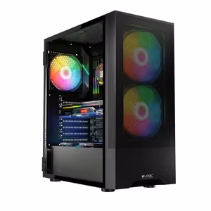 Logic ARYA ARGB MINIDI USB 3.0 kompiuterio korpusas, juodas