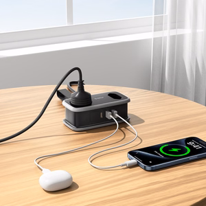 Orico AP3 65W GaN 6in1 удлинитель 2x AC + 2x USB-A + 2x USB-C - черный