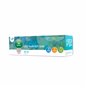 Forever Light LED Bulb E27 G45 2W 230V green 5pcs