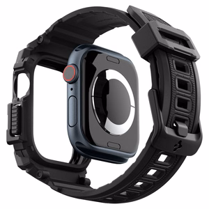 Spigen Rugged Armor case for Apple Watch Series 10 46 mm, black
