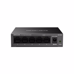Mercusys MS105GS - stalinis komutatorius, 5 Gigabit prievadai, juodas