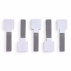 Blue Star PJ-COZ413 self-adhesive hook-and-loop cable ties – grey, 10 pcs.