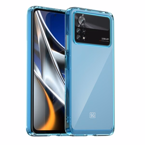 Чехол Outer Space для Xiaomi Poco X4 Pro 5G с гибкой рамкой синий