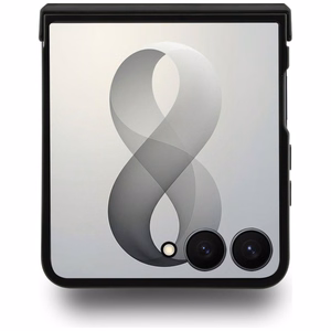 Juodas „Guess Big 4G Logo“ dėklas, skirtas „Samsung Galaxy Z Flip8“