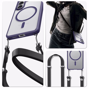 Spigen Ultra Hybrid Mag MagSafe dėklas skirtas Samsung Galaxy S26 - skaidrus violetinis