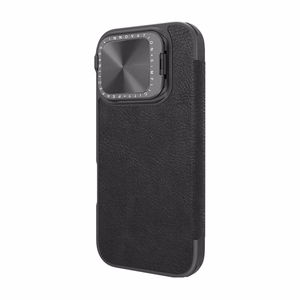 Nillkin Qin Prop odinis dėklas iPhone 16 (juodas)