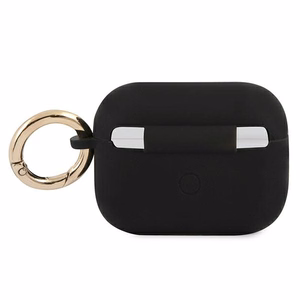 Guess GUAPSSSK AirPods Pro dėklas juodas/juodas Silikonas Vintage Script