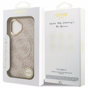 GUESS чехол для IPHONE 17 совместимый с MagSafe GUHMP17SP4MSEGCP (PU 4G W/ Classic) розовый