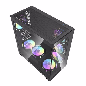 Darkflash DS900 kompiuterio korpusas (juodas) su 7 ARGB ventiliatoriais