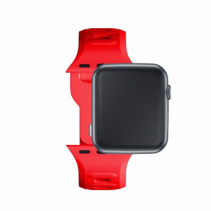 42/44/45/46/49 mm Red (big) - 3mk Silicone Watch Strap for Apple