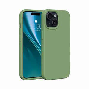 Etteri silikoninis dėklas telefonui iPhone 15 6,1" šviesiai žalias