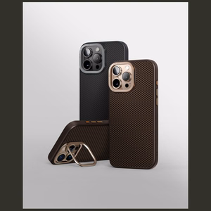 Uniq Keva Max Magclick įkrovimo kamera su stovu dėklas telefonui iPhone 16 Pro Max - ruda