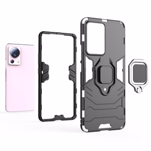 Dėklas telefonui Ring Armor Xiaomi 13 Lite su magnetiniu laikikliu ir žiedu - juodas