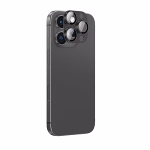 AmazingThing Aviation-Grade Alloy Tempered Glass Lens for iPhone 16 Pro / 16 Pro Max Camera Lens - Black