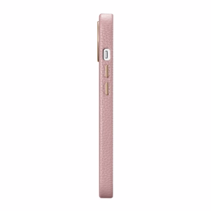 iCarer Litchi Premium odinis dėklas iPhone 14 Plus Magnetinis odinis dėklas su MagSafe Rožinis (WMI14220711-PK)