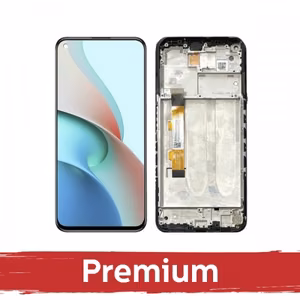 LCD Display Compatible With Xiaomi Redmi Note 9T Black With Frame OEM