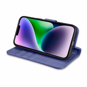 iCarer Piniginės dėklas 2in1 viršelis iPhone 14 Plus Anti-RFID odinis atverčiamas dėklas šviesiai violetinis (WMI14220727-LP)