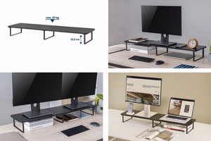 Gembird MS-TABLE2-01 monitoriaus laikiklis arba stovas Stalas Juoda