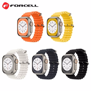 FORCELL F-DESIGN FA12 laikrodžio dirželis APPLE laikrodžiui 42 / 44 / 45 / 49 mm geltonas