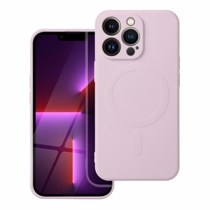 SILICONE MAG COVER dėklas telefonui, suderinamas su MagSafe, IPHONE 13 Pro rožinis