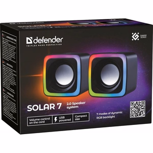 DEFENDER SOLAR 7 2.0 6W LED USB SPEAKERS 65117