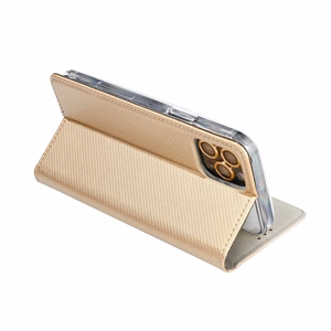 SMART CASE knygos tipo dėklas telefonui SAMSUNG A14 4G / A14 5G auksinis